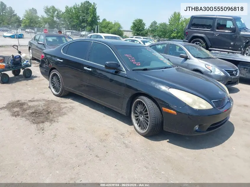 2005 Lexus Es 330 VIN: JTHBA30G555096818 Lot: 42539104