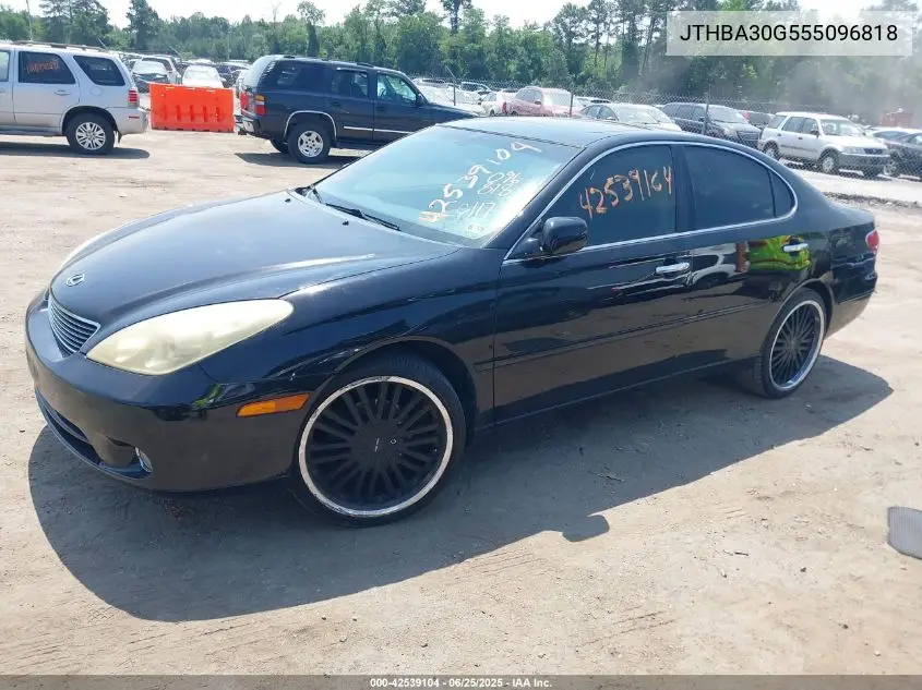 2005 Lexus Es 330 VIN: JTHBA30G555096818 Lot: 42539104