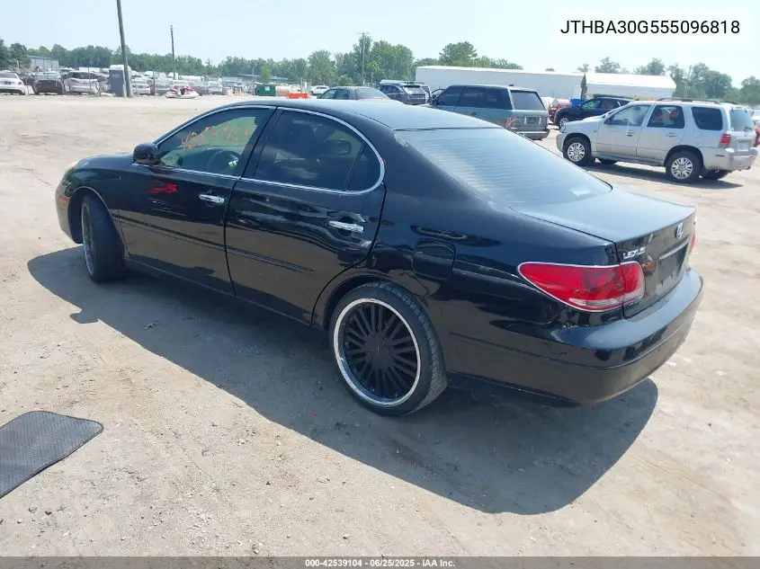 2005 Lexus Es 330 VIN: JTHBA30G555096818 Lot: 42539104