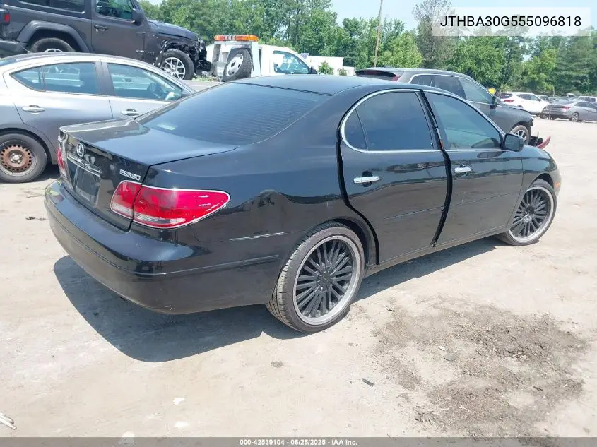 2005 Lexus Es 330 VIN: JTHBA30G555096818 Lot: 42539104
