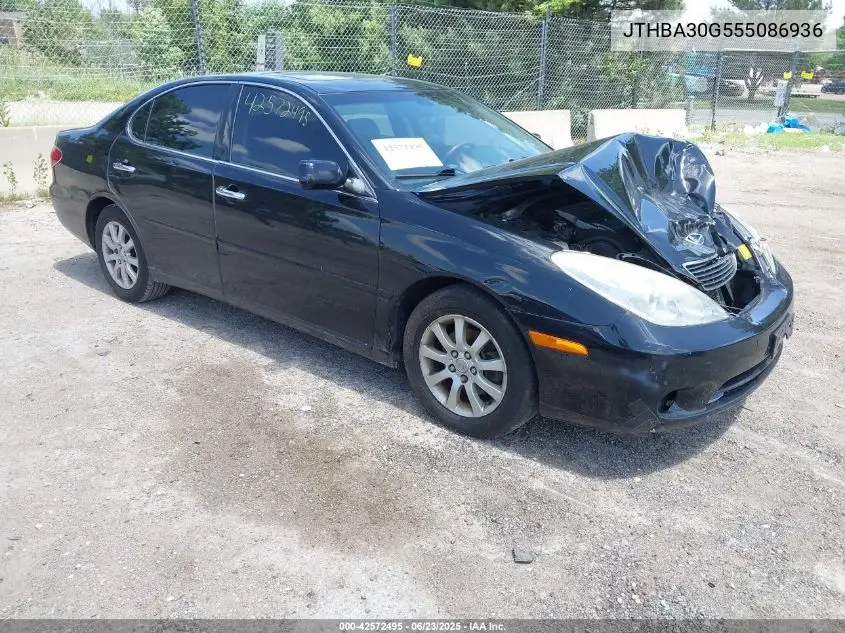2005 Lexus Es 330 VIN: JTHBA30G555086936 Lot: 42572495