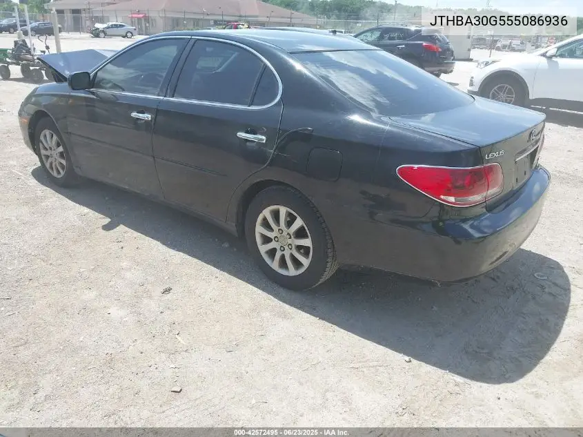 2005 Lexus Es 330 VIN: JTHBA30G555086936 Lot: 42572495