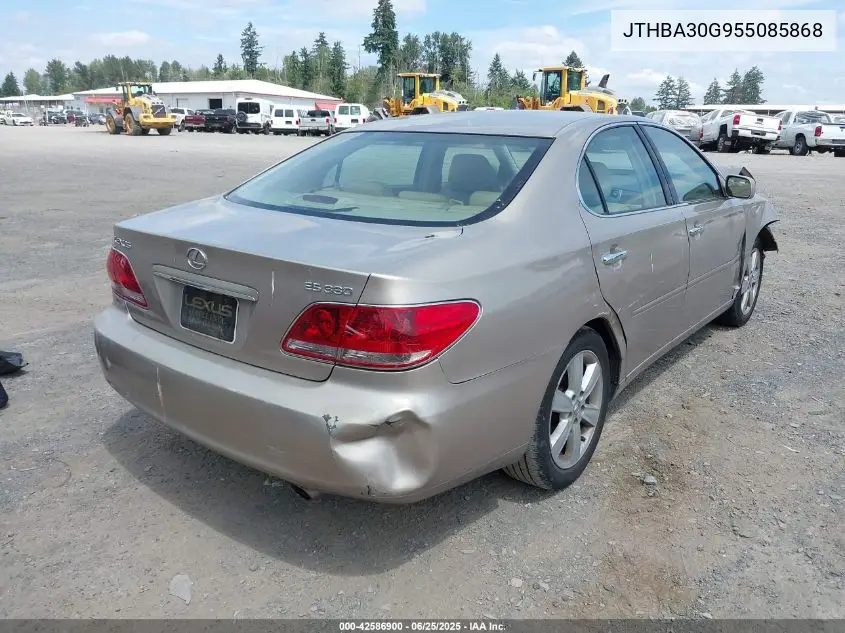 2005 Lexus Es 330 VIN: JTHBA30G955085868 Lot: 42586900