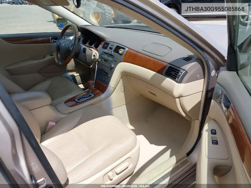 2005 Lexus Es 330 VIN: JTHBA30G955085868 Lot: 42586900