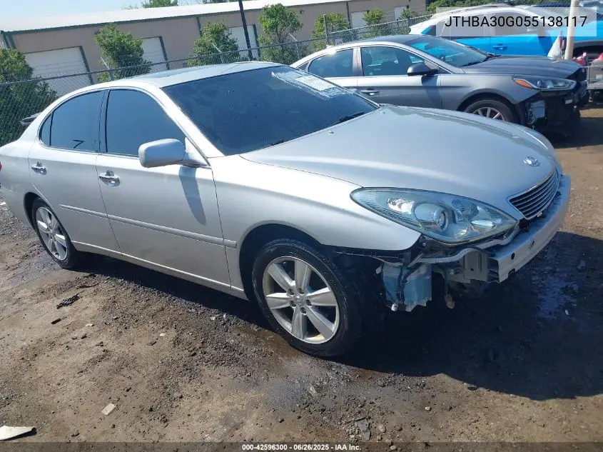 2005 Lexus Es 330 VIN: JTHBA30G055138117 Lot: 42596300