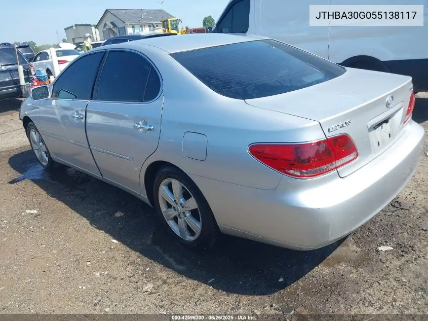 2005 Lexus Es 330 VIN: JTHBA30G055138117 Lot: 42596300
