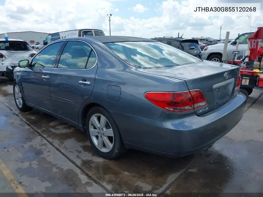 2005 Lexus Es 330 VIN: JTHBA30G855120268 Lot: 42596972