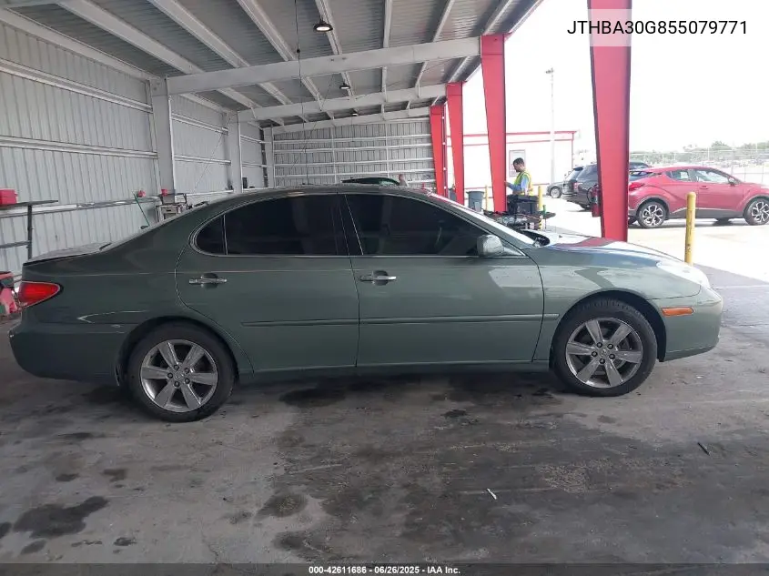 2005 Lexus Es 330 VIN: JTHBA30G855079771 Lot: 42611686
