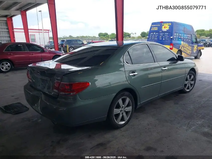 2005 Lexus Es 330 VIN: JTHBA30G855079771 Lot: 42611686
