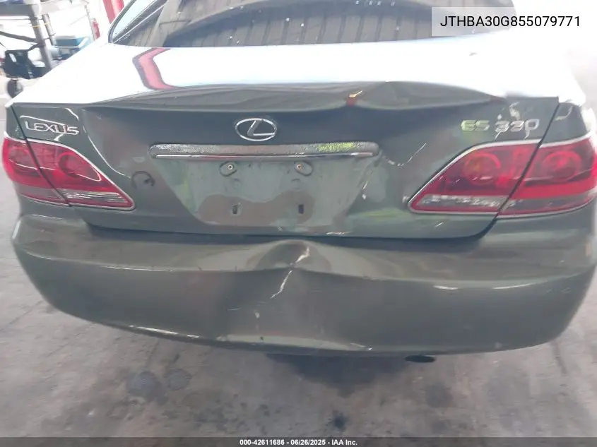 2005 Lexus Es 330 VIN: JTHBA30G855079771 Lot: 42611686