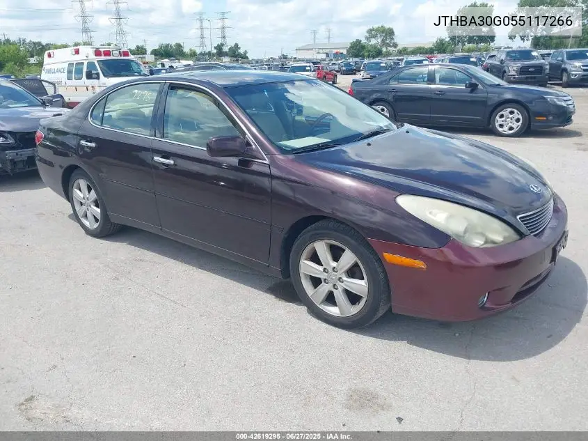 2005 Lexus Es 330 VIN: JTHBA30G055117266 Lot: 42619295