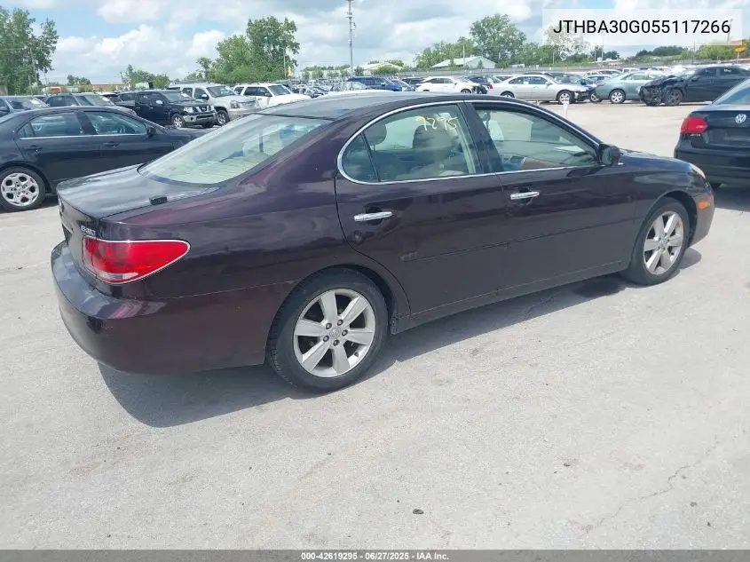 2005 Lexus Es 330 VIN: JTHBA30G055117266 Lot: 42619295