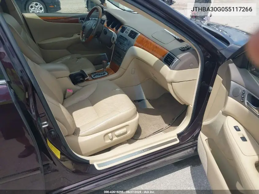 2005 Lexus Es 330 VIN: JTHBA30G055117266 Lot: 42619295