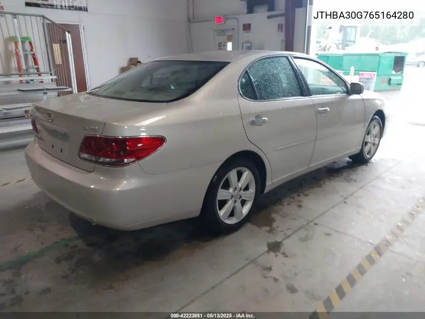 2006 Lexus Es 330 VIN: JTHBA30G765164280 Lot: 42223851
