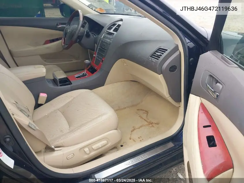 2007 Lexus Es 350 VIN: JTHBJ46G472119636 Lot: 41867117