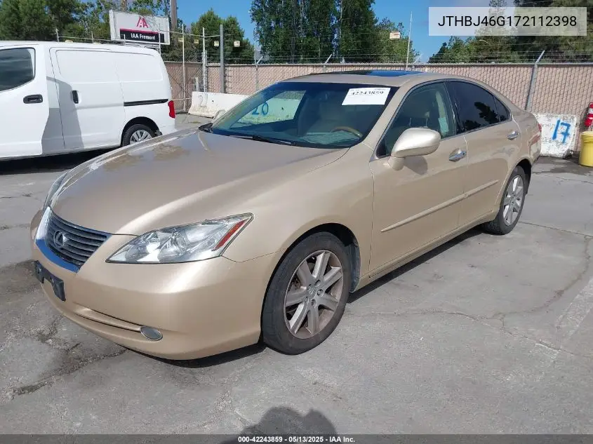 2007 Lexus Es 350 VIN: JTHBJ46G172112398 Lot: 42243859