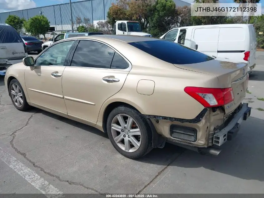 2007 Lexus Es 350 VIN: JTHBJ46G172112398 Lot: 42243859