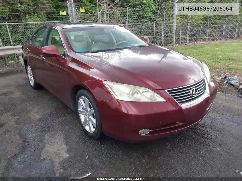 2007 Lexus Es 350 VIN: JTHBJ46G872060641 Lot: 42254708
