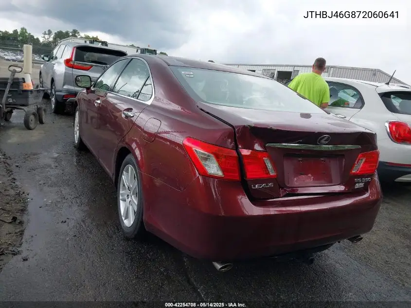 2007 Lexus Es 350 VIN: JTHBJ46G872060641 Lot: 42254708