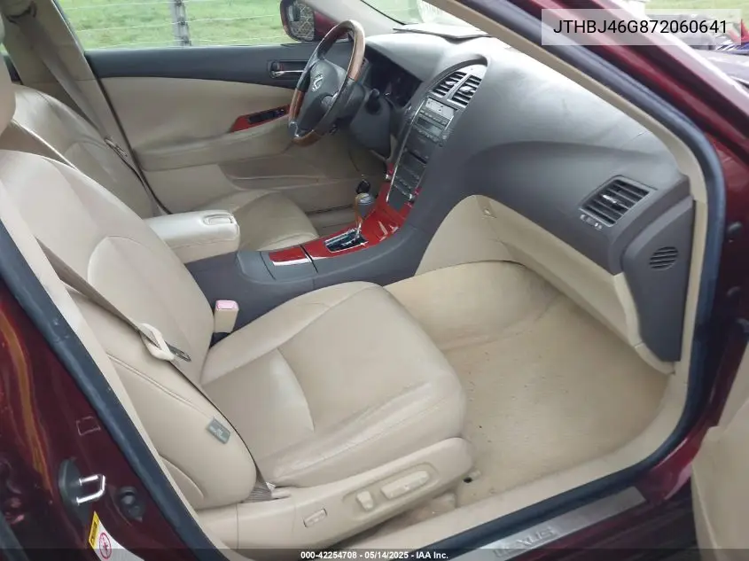 2007 Lexus Es 350 VIN: JTHBJ46G872060641 Lot: 42254708