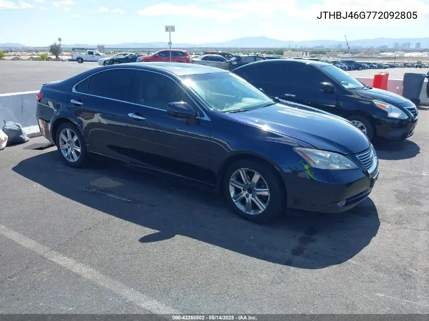 2007 Lexus Es 350 VIN: JTHBJ46G772092805 Lot: 42268502