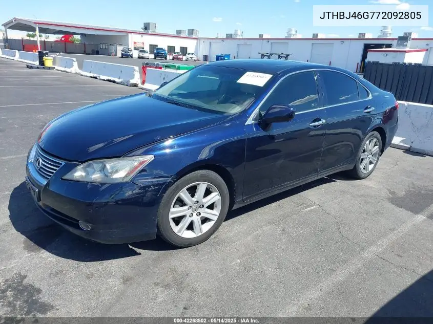 2007 Lexus Es 350 VIN: JTHBJ46G772092805 Lot: 42268502
