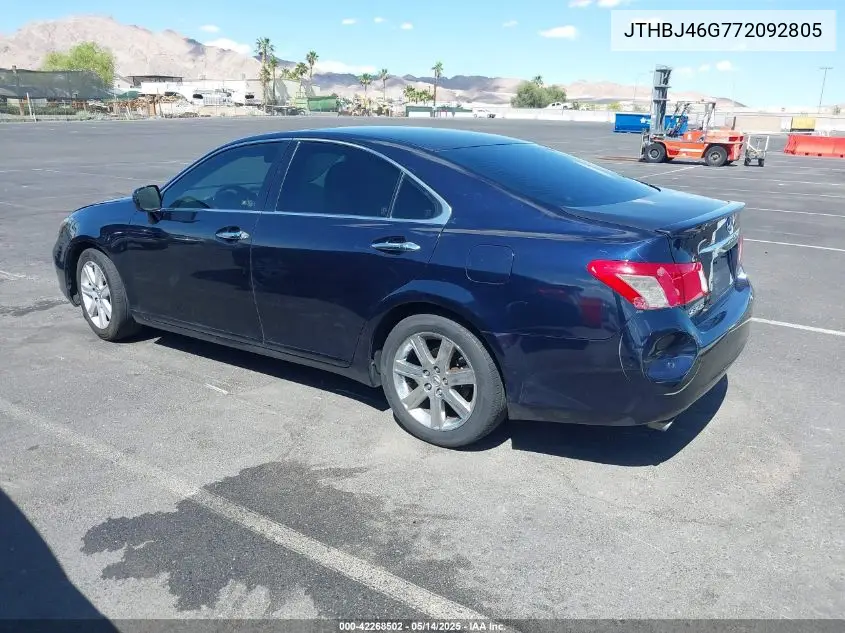 2007 Lexus Es 350 VIN: JTHBJ46G772092805 Lot: 42268502