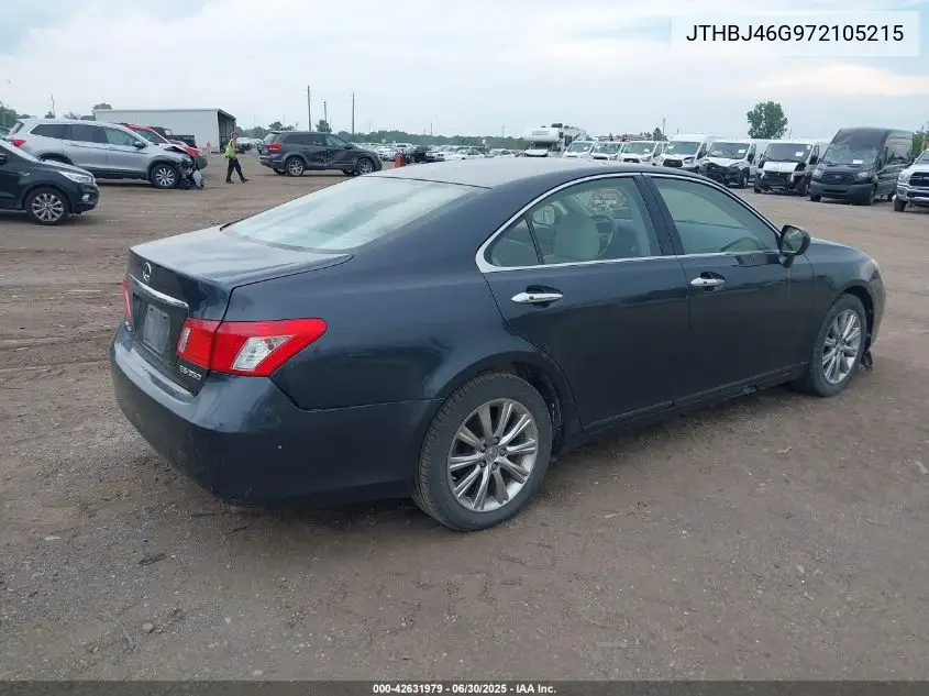2007 Lexus Es 350 350 VIN: JTHBJ46G972105215 Lot: 42631979