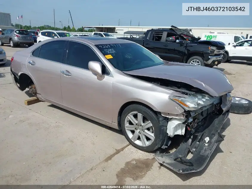 2007 Lexus Es 350 VIN: JTHBJ46G372103542 Lot: 42649414