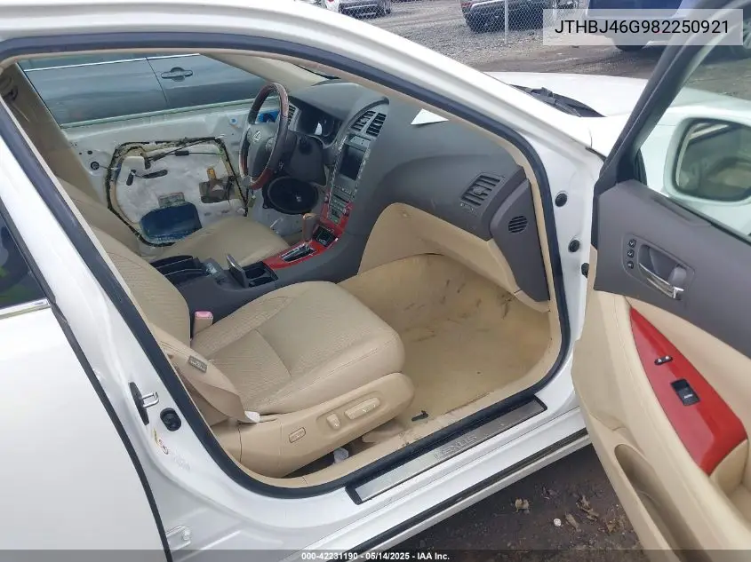 jthbj46g982250921 JTHBJ46G982250921 2008 Lexus Es 350