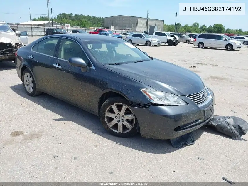 2008 Lexus Es 350 VIN: JTHBJ46G382174192 Lot: 42264026