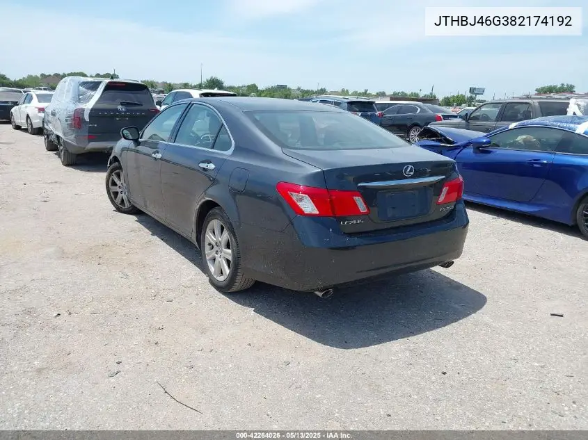 2008 Lexus Es 350 VIN: JTHBJ46G382174192 Lot: 42264026
