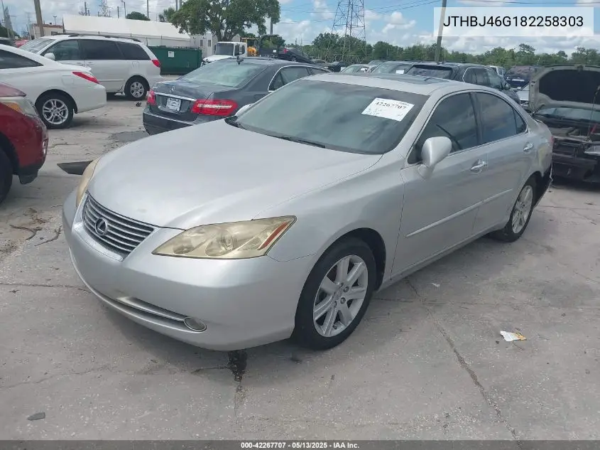 2008 Lexus Es 350 VIN: JTHBJ46G182258303 Lot: 42267707