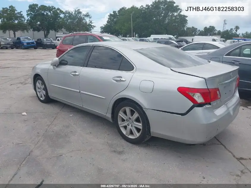2008 Lexus Es 350 VIN: JTHBJ46G182258303 Lot: 42267707