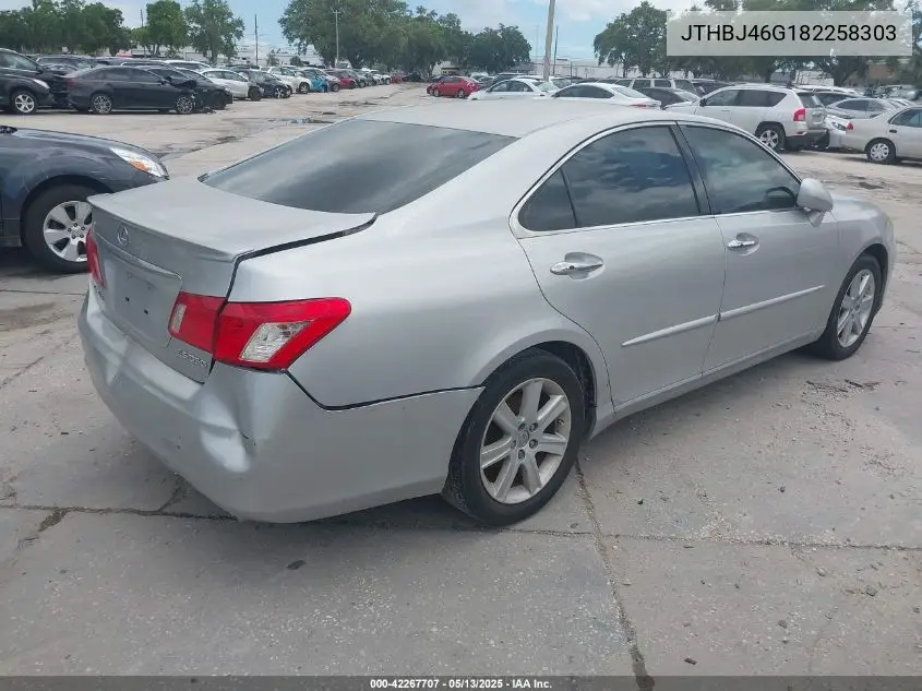 2008 Lexus Es 350 VIN: JTHBJ46G182258303 Lot: 42267707