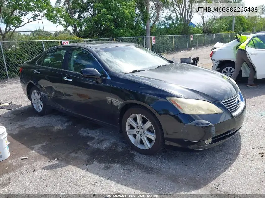 2008 Lexus Es 350 VIN: JTHBJ46G882265488 Lot: 42640274