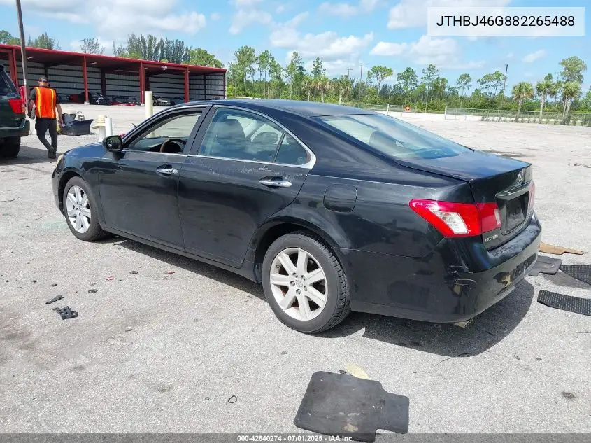 2008 Lexus Es 350 VIN: JTHBJ46G882265488 Lot: 42640274