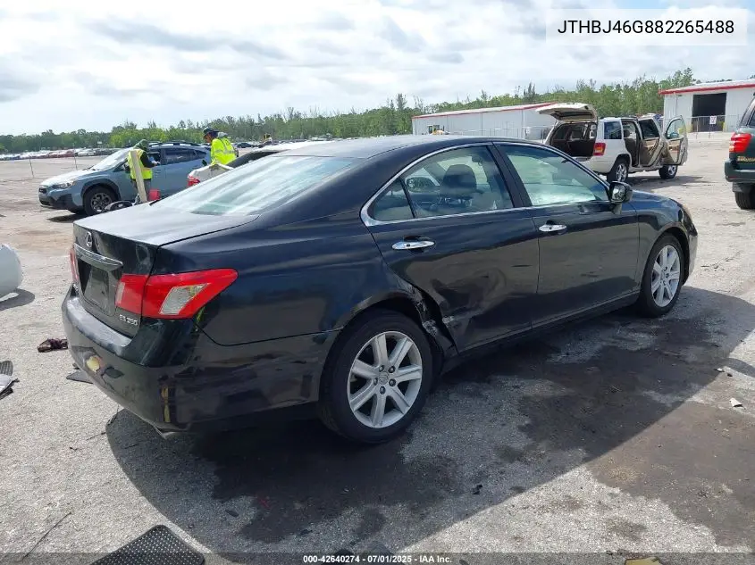 2008 Lexus Es 350 VIN: JTHBJ46G882265488 Lot: 42640274