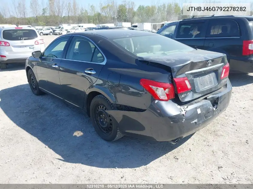 2009 Lexus Es 350 350 VIN: JTHBJ46G792278282 Lot: 12310210