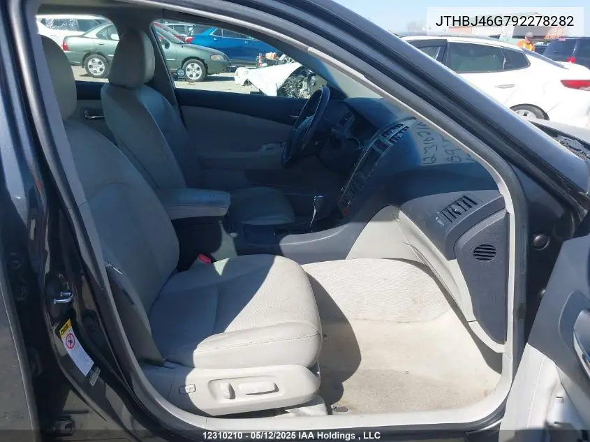 2009 Lexus Es 350 350 VIN: JTHBJ46G792278282 Lot: 12310210