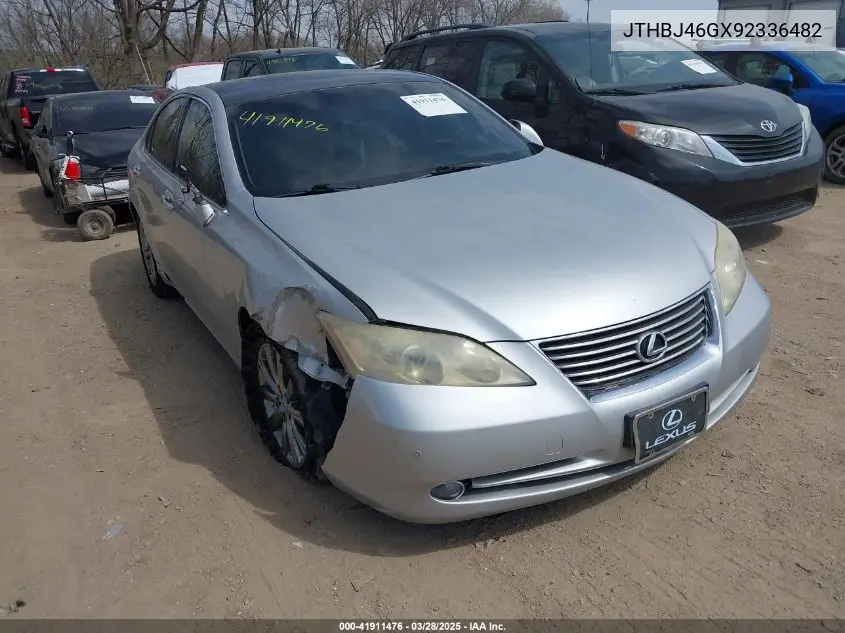 2009 Lexus Es 350 VIN: JTHBJ46GX92336482 Lot: 41911476