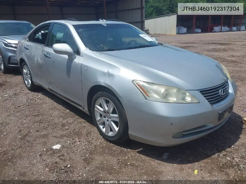 2009 Lexus Es 350 VIN: JTHBJ46G192317304 Lot: 42639772