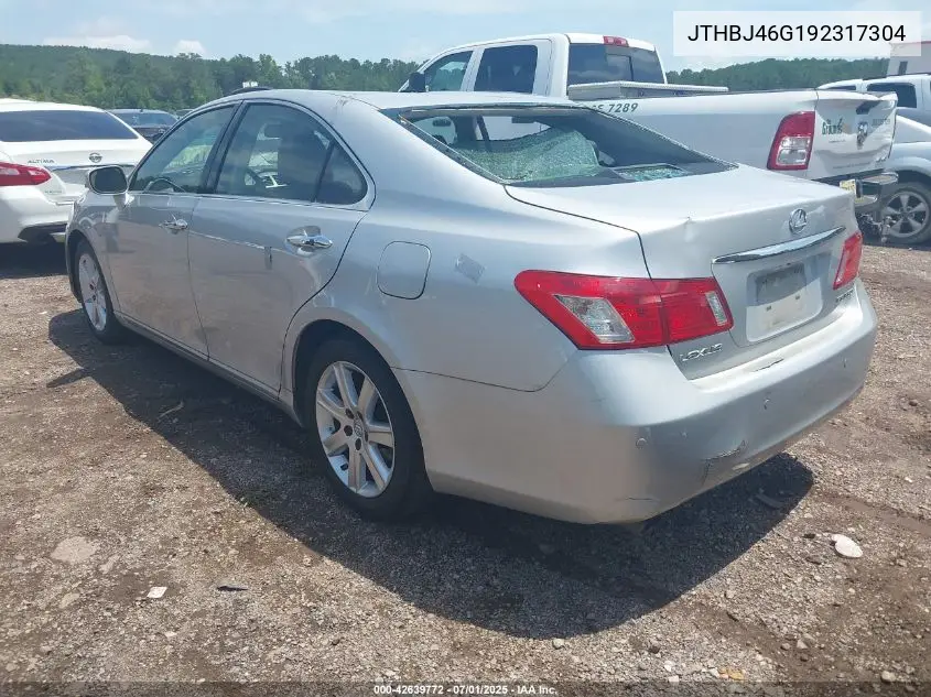 2009 Lexus Es 350 VIN: JTHBJ46G192317304 Lot: 42639772