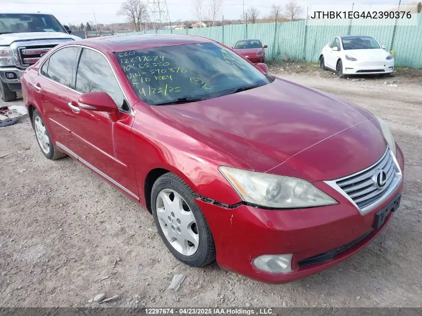 2010 Lexus Es 350 350 VIN: JTHBK1EG4A2390376 Lot: 12297674