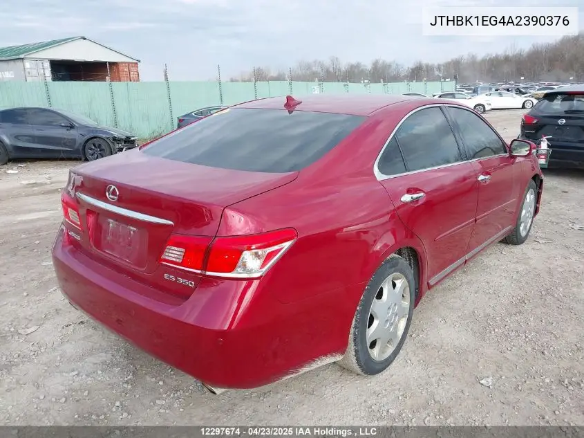 2010 Lexus Es 350 350 VIN: JTHBK1EG4A2390376 Lot: 12297674