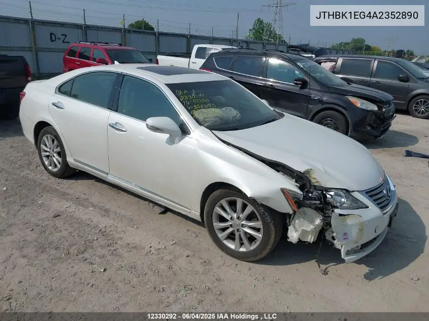 2010 Lexus Es 350 350 VIN: JTHBK1EG4A2352890 Lot: 12330292