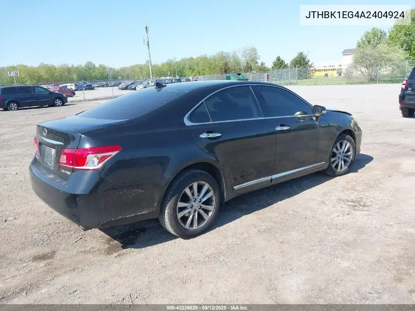 2010 Lexus Es 350 VIN: JTHBK1EG4A2404924 Lot: 42226828