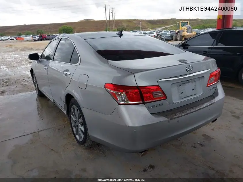 2010 Lexus Es 350 VIN: JTHBK1EG4A2400050 Lot: 42251829