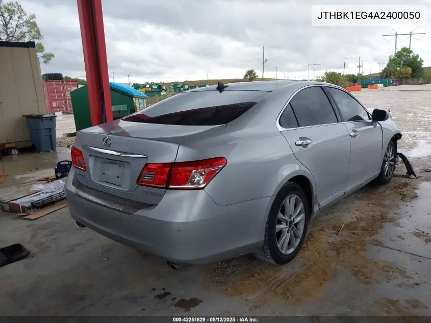 2010 Lexus Es 350 VIN: JTHBK1EG4A2400050 Lot: 42251829