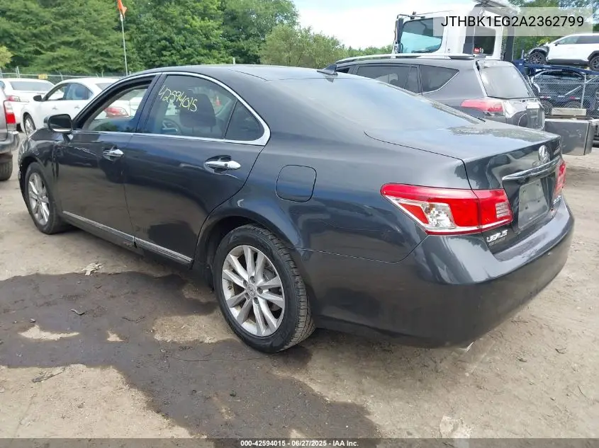 2010 Lexus Es 350 VIN: JTHBK1EG2A2362799 Lot: 42594015